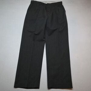 Vtg Y2K 2000s 34x34 Gray Pleated Full Cut Dress Mens Pants